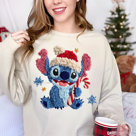 Blue Alien Christmas Shirt/Long Sleeve/Crewneck/Hoodie