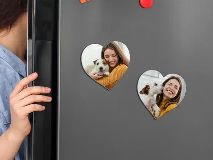 Custom Heart Shaped Photo Magnet