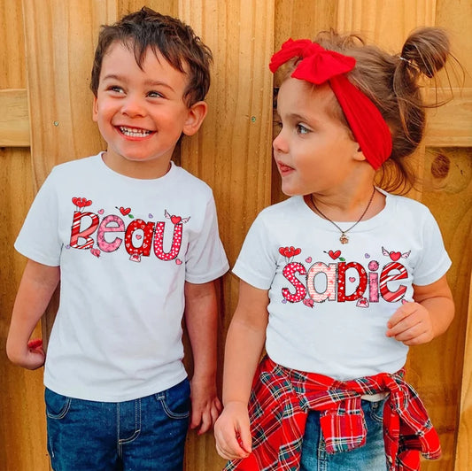 Custom Youth Valentine’s Day Name Shirts *Pre-Order* CLOSES 2/1!