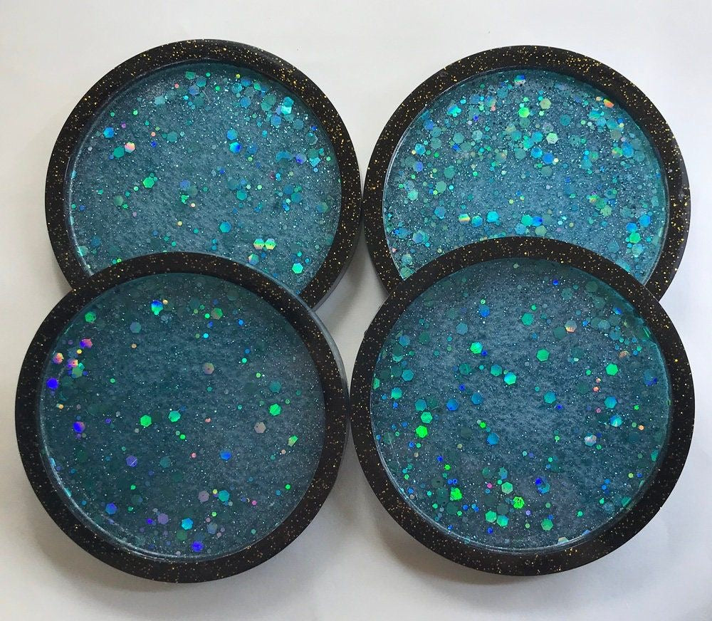 Custom Glitter Coasters Set of 2 Sayre Design Co.