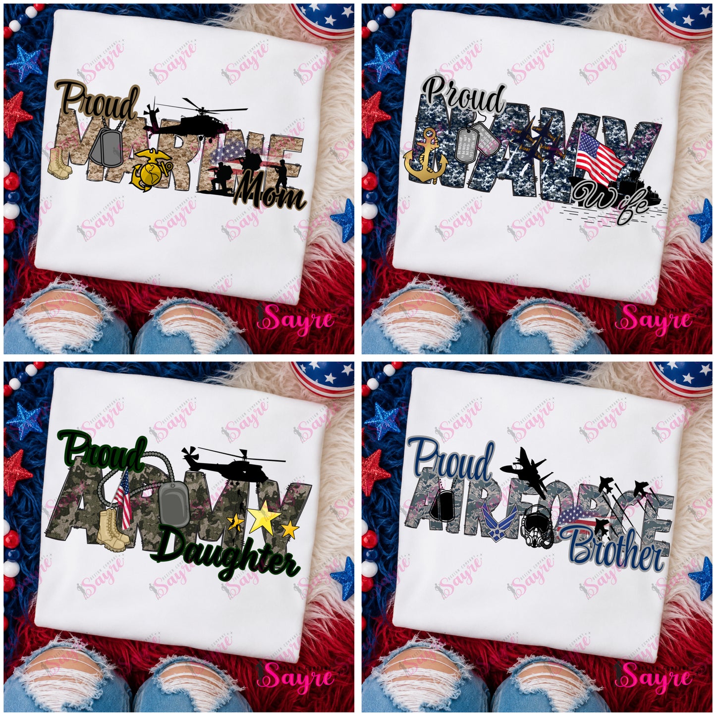 Add Your Own Title Proud Military Bundle