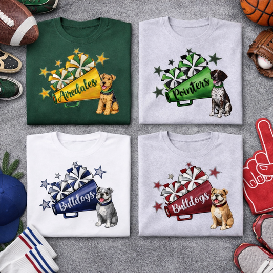 Customizable Dog Mascot Team Shirt/Long Sleeve/Crewneck/Hoodie