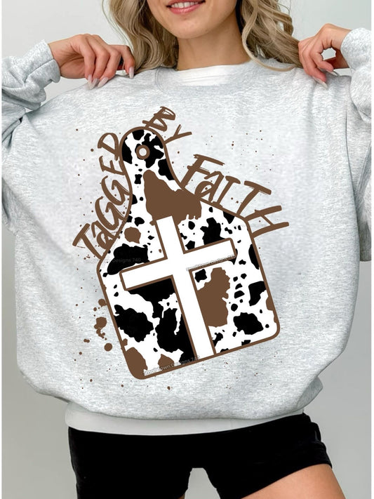 Tagged by Faith Cow Tag Shirt/Long Sleeve/Crewneck/Hoodie