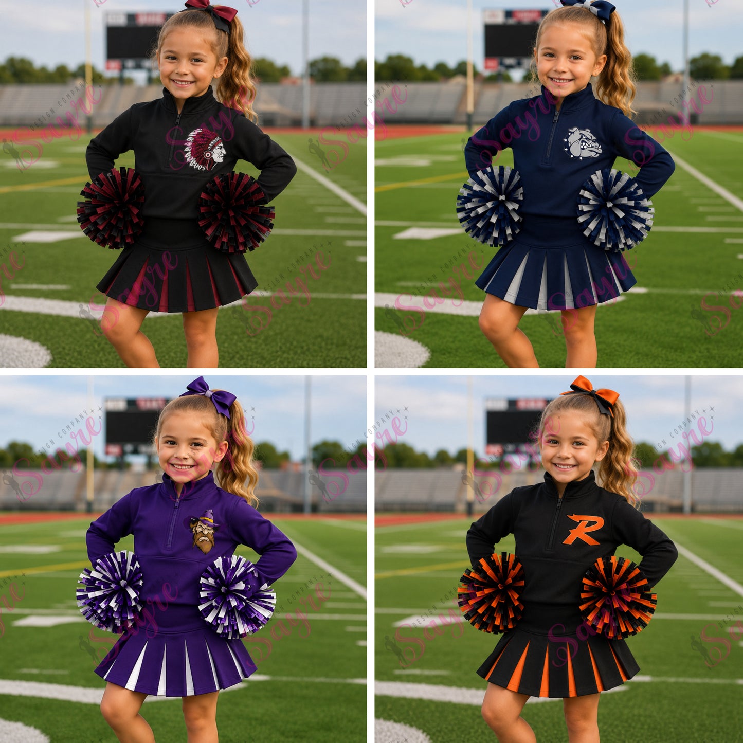 Custom Scuba Pleated Skirt Sets