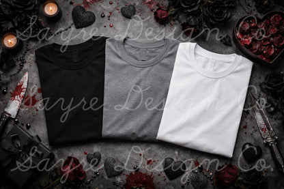 Romantic Horror Set Flat Lay Mockup