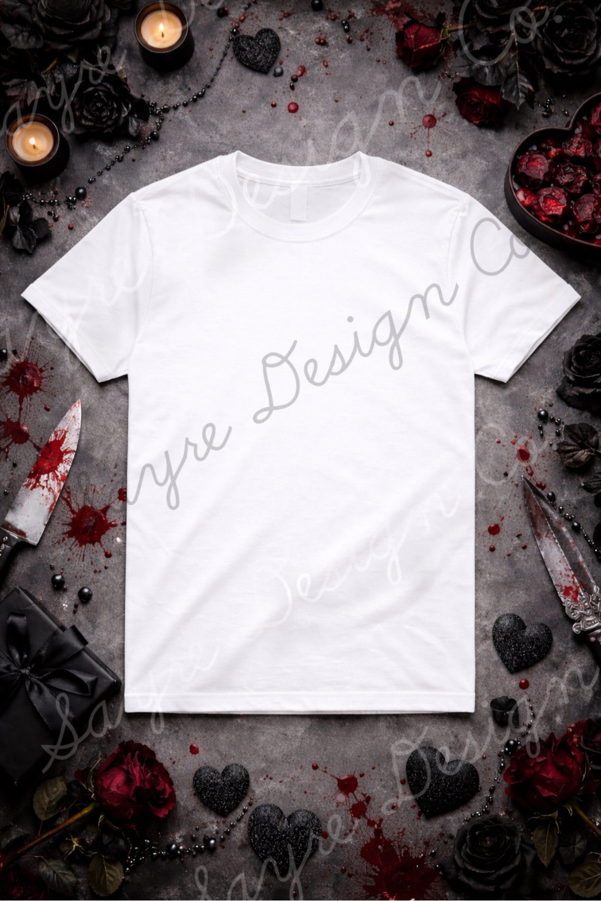 Romantic Horror Set Flat Lay Mockup