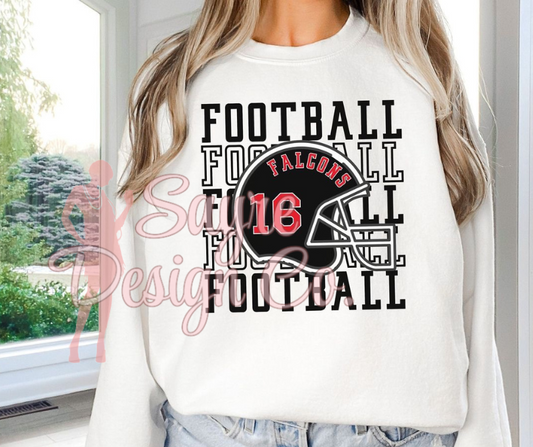 Stacked Text Football Shirt Sayre Design Co.