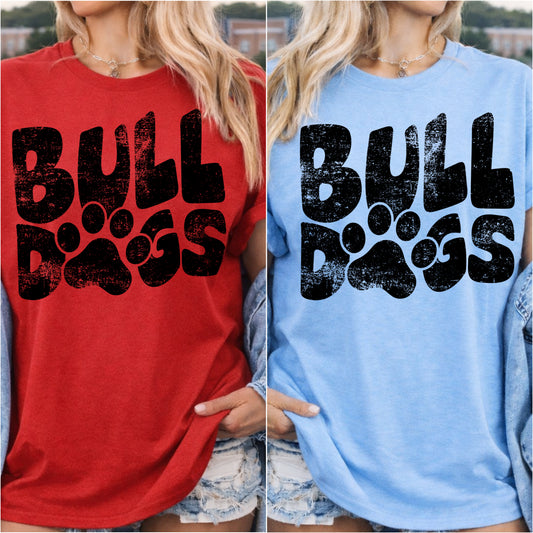 Bulldogs Distressed Shirt/Sweatshirt *ANY color!*