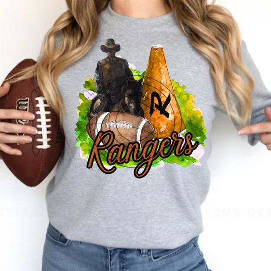 Roland Rangers Painted Football/Cheer Shirt/Sweatshirt- Adult