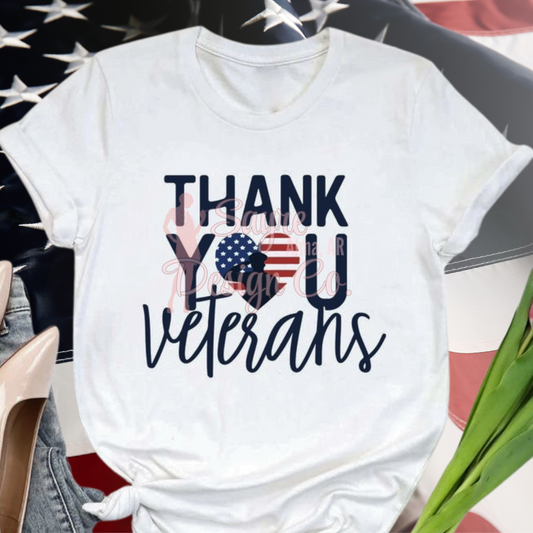 Thank You Veterans Heart -Youth Sayre Design Co.
