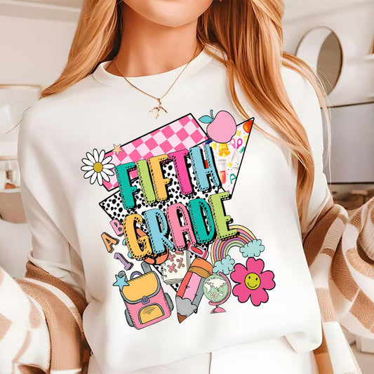 Pink Retro Grade Tee Toddler-Adult